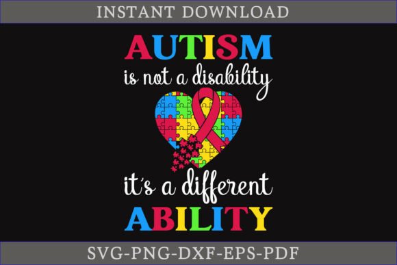 Autism It's a Different Ability SVG File