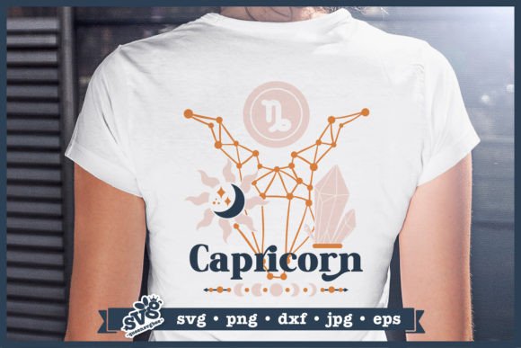 Capricorn SVG Zodiac Sign for Crafts and Graphics