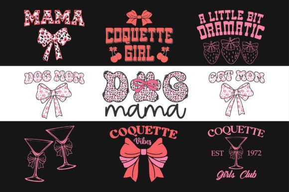 Coquette Bow SVG Sublimation Bundle: Graphics for Crafts