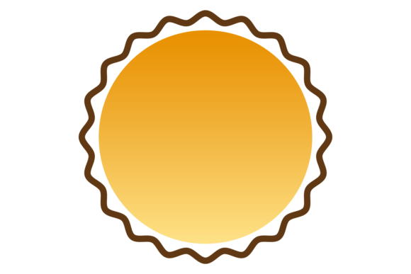 Golden Label Template. Shiny Round Warra