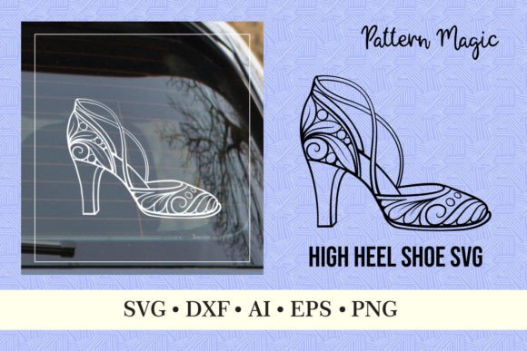 Intricate High Heel Shoe SVG: Graphics & Crafts for Elegant Branding