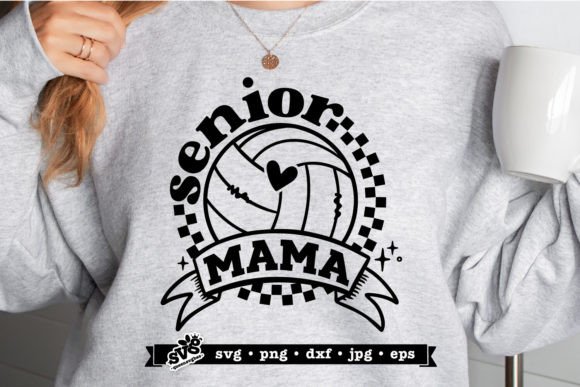 Senior Volleyball Mom SVG: Graphics for Crafts & Content